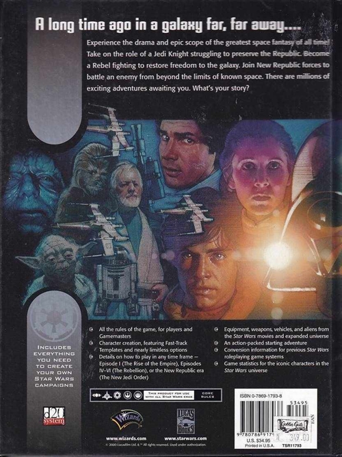 Star Wars D20 - Roleplaying Game - Core Rulebook (B Grade) (Genbrug)
